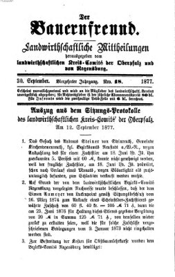 Der Bauernfreund Sonntag 30. September 1877