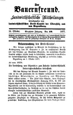 Der Bauernfreund Montag 15. Oktober 1877