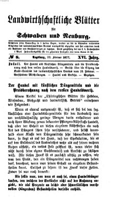 Landwirtschaftliche Blätter für Schwaben und Neuburg Donnerstag 22. Februar 1877