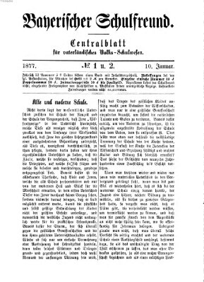 Bayerischer Schulfreund Mittwoch 10. Januar 1877