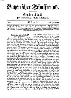 Bayerischer Schulfreund Dienstag 20. Februar 1877