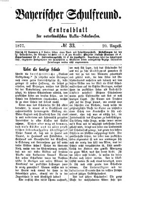 Bayerischer Schulfreund Montag 20. August 1877