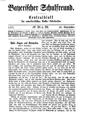 Bayerischer Schulfreund Sonntag 30. September 1877