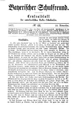 Bayerischer Schulfreund Samstag 10. November 1877