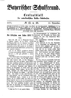 Bayerischer Schulfreund Dienstag 20. November 1877