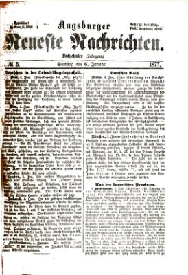 Augsburger neueste Nachrichten Samstag 6. Januar 1877