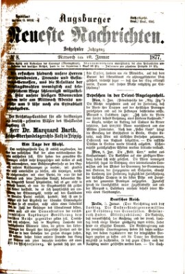 Augsburger neueste Nachrichten Mittwoch 10. Januar 1877