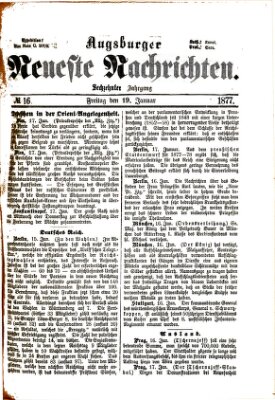 Augsburger neueste Nachrichten Freitag 19. Januar 1877