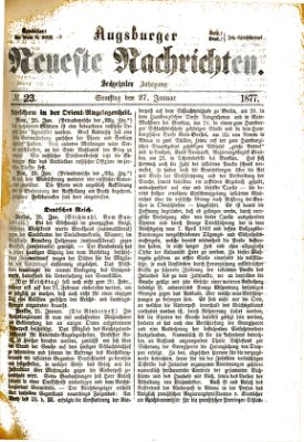 Augsburger neueste Nachrichten Samstag 27. Januar 1877