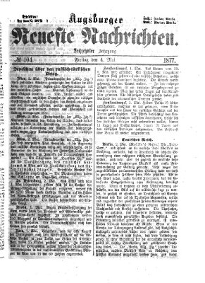 Augsburger neueste Nachrichten Freitag 4. Mai 1877