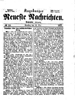 Augsburger neueste Nachrichten Samstag 12. Mai 1877