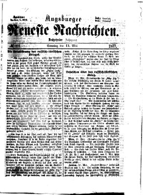 Augsburger neueste Nachrichten Sonntag 13. Mai 1877