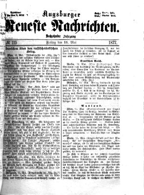 Augsburger neueste Nachrichten Freitag 18. Mai 1877