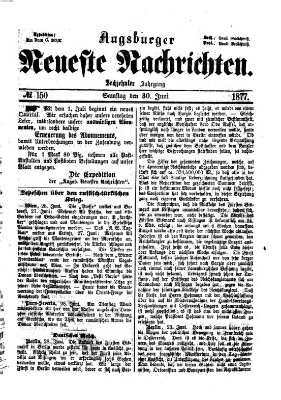 Augsburger neueste Nachrichten Samstag 30. Juni 1877