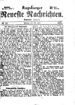 Augsburger neueste Nachrichten Freitag 13. Juli 1877