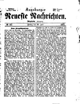 Augsburger neueste Nachrichten Freitag 20. Juli 1877