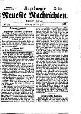 Augsburger neueste Nachrichten Sonntag 29. Juli 1877