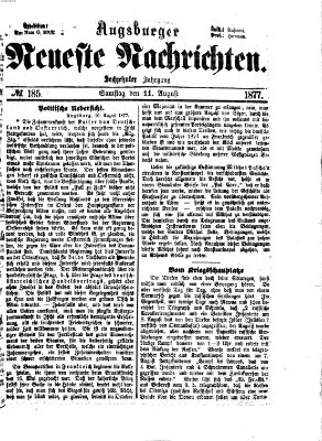 Augsburger neueste Nachrichten Samstag 11. August 1877