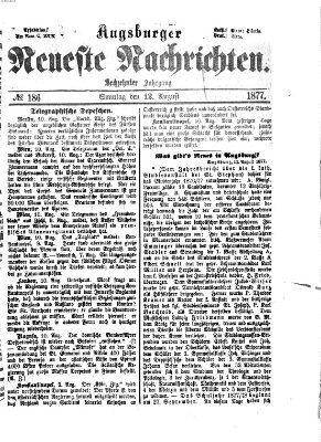 Augsburger neueste Nachrichten Sonntag 12. August 1877