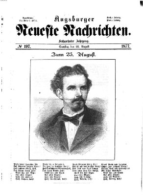 Augsburger neueste Nachrichten Samstag 25. August 1877