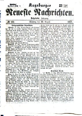 Augsburger neueste Nachrichten Sonntag 26. August 1877