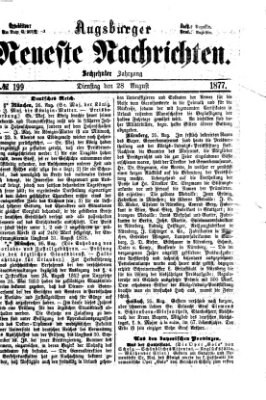 Augsburger neueste Nachrichten Dienstag 28. August 1877