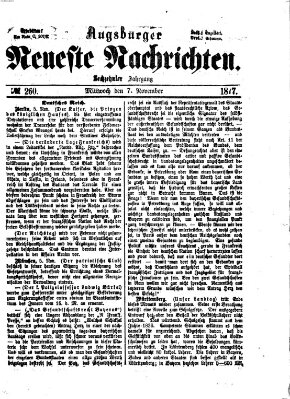 Augsburger neueste Nachrichten Mittwoch 7. November 1877