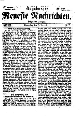 Augsburger neueste Nachrichten Donnerstag 8. November 1877