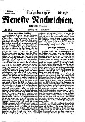 Augsburger neueste Nachrichten Freitag 7. Dezember 1877