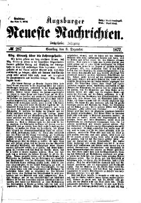 Augsburger neueste Nachrichten Samstag 8. Dezember 1877