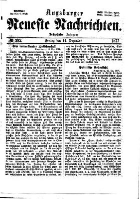 Augsburger neueste Nachrichten Freitag 14. Dezember 1877