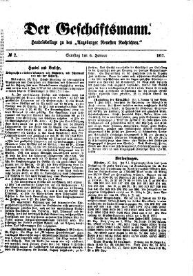 Der Geschäftsmann (Augsburger neueste Nachrichten) Samstag 6. Januar 1877