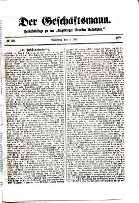 Der Geschäftsmann (Augsburger neueste Nachrichten) Mittwoch 4. Juli 1877