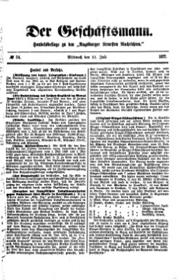 Der Geschäftsmann (Augsburger neueste Nachrichten) Mittwoch 11. Juli 1877