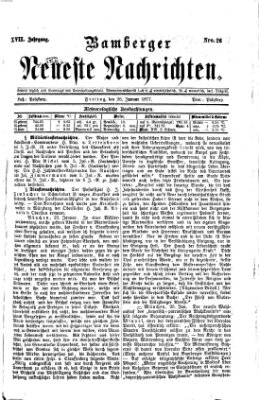 Bamberger neueste Nachrichten Freitag 26. Januar 1877