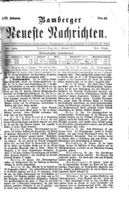 Bamberger neueste Nachrichten Donnerstag 1. Februar 1877