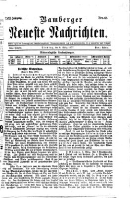 Bamberger neueste Nachrichten Dienstag 6. März 1877