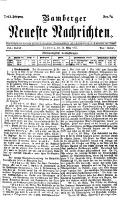 Bamberger neueste Nachrichten Samstag 24. März 1877