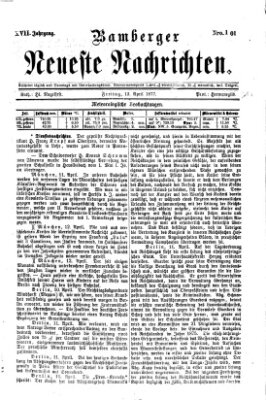 Bamberger neueste Nachrichten Freitag 13. April 1877