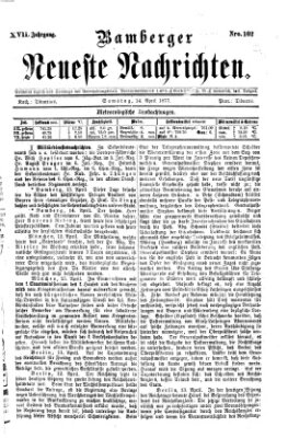 Bamberger neueste Nachrichten Samstag 14. April 1877