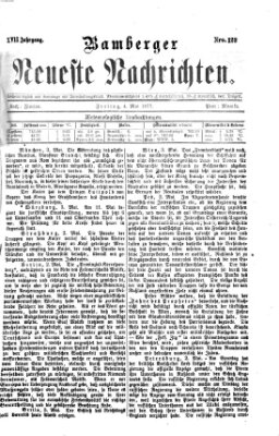 Bamberger neueste Nachrichten Freitag 4. Mai 1877