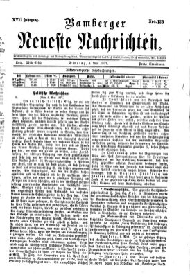 Bamberger neueste Nachrichten Dienstag 8. Mai 1877