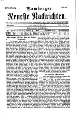 Bamberger neueste Nachrichten Freitag 18. Mai 1877