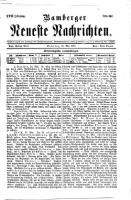 Bamberger neueste Nachrichten Samstag 26. Mai 1877