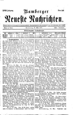 Bamberger neueste Nachrichten Sonntag 27. Mai 1877
