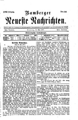 Bamberger neueste Nachrichten Dienstag 29. Mai 1877