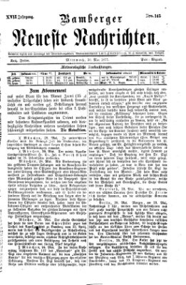 Bamberger neueste Nachrichten Mittwoch 30. Mai 1877