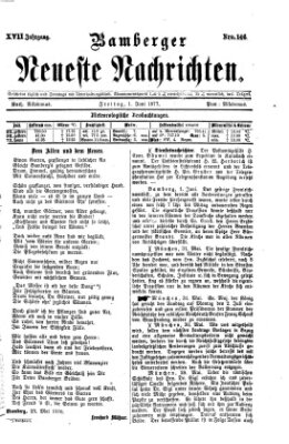 Bamberger neueste Nachrichten Freitag 1. Juni 1877