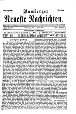 Bamberger neueste Nachrichten Montag 11. Juni 1877