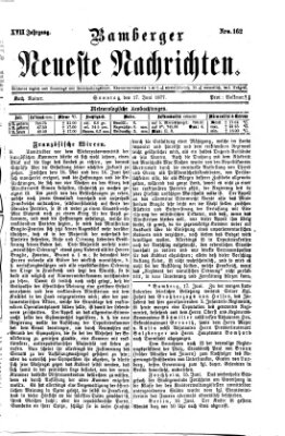 Bamberger neueste Nachrichten Sonntag 17. Juni 1877